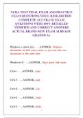 NCRA TEST FINAL EXAM AND PRACTICE  EXAM QUESTIONS WELL RESEARCHED  COMPLETE ACCURATE EXAM  QUESTIONS WITH 100&percnt; DETAILED  VERIFIED AND CORRECT ANSWERS  ACTUAL BRAND-NEW EXAM ALREADY  GRADED A&plus; 