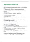 New Hampshire CDL Test Questions with 100&percnt; Correct Answers &vert; Verified &vert; Latest Update