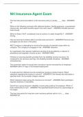 NH Insurance Agent Exam Questions and Answers&vert;2025 Update&vert;100&percnt; Correct&period;