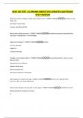 NUR 136 TEST 1 LEARNING OBJECTIVES UPDATED QUESTIONS AND ANSWERS