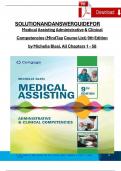 Solution manual for medical assisting administrative clinical competencies mindtap course list 9th edition