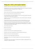 Biology 204 &ndash; WWU &vert;&vert; with Complete Solutions&period;