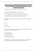 NURS 172 Exam&vert; COMPLETE QUESTIONS WITH 100&percnt; RATED CORRECT ANSWERS &vert; GRADED A&plus; &vert; 100&percnt; satisfaction guaranteed