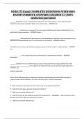 NURS 172 Exam&vert; COMPLETE QUESTIONS WITH 100&percnt; RATED CORRECT ANSWERS &vert; GRADED A&plus; &vert; 100&percnt; satisfaction guaranteed