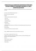 NURS 172 Exam&vert; COMPLETE QUESTIONS WITH 100&percnt; RATED CORRECT ANSWERS &vert; GRADED A&plus; &vert; 100&percnt; satisfaction guaranteed