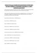 NURS 172 Exam&vert; COMPLETE QUESTIONS WITH 100&percnt; RATED CORRECT ANSWERS &vert; GRADED A&plus; &vert; 100&percnt; satisfaction guaranteed