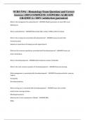 NURS 519A - Hematology Exam Questions and Correct Answers &lpar;100&percnt;COMPLETE ANSWERS&rpar; ALREADY GRADED A&plus; 100&percnt; satisfaction guaranteed