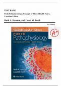 Test Bank for Porth Pathophysiology&colon; Concepts of Altered Health States&comma; 2nd Canadian Edition by Hannon&comma; 2017&period;&vert;&vert;All Chapters covered 1-61 &vert;&vert;Updated version&period;