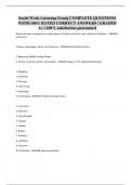 Social Work Licensing Exam&vert; COMPLETE QUESTIONS WITH 100&percnt; RATED CORRECT ANSWERS &vert; GRADED A&plus; &vert; 100&percnt; satisfaction guaranteed