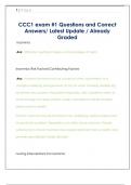 CCC1- EXAM  Questions and Correct Answers&sol; Latest Update &sol; Already Graded