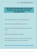 NRA Basic Pistol Shooting Course Exam Questions And Answers &vert;Latest 2025 &vert; Guaranteed Pass