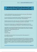 NURS 621 Final Exam Questions And Answers &vert;Latest 2025 &vert; Guaranteed Pass&period;