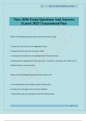 Nurs 3036 Exam Questions And Answers &vert;Latest 2025 &vert; Guaranteed Pass