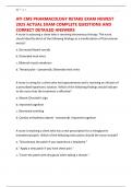 ATI CMS PHARMACOLOGY RETAKE EXAM NEWEST 2025 ACTUAL EXAM COMPLETE QUESTIONS AND CORRECT DETAILED ANSWERS
