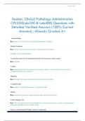 Beaker&colon; Clinical Pathology Administration  CPL250&lpar;Lab350 & Lab400&rpar; Questions with  Detailed Verified Answers &lpar;100&percnt; Correct  Answers&rpar; &sol;Already Graded A&plus;
