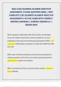 WGU C201 BUSINESS ACUMEN OBJECTIVE  ASSESSMENT 2 EXAM QUESTION BANK &vert; 2025  COMPLETE C201 BUSINESS ACUMEN OBJECTIVE  ASSESSMENT E ACTUAL EXAM WITH CORRECT  VERIFIED ANSWERS &vert; ALREADY GRADED A&plus; &vert;  BRAND NEW