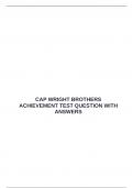 CAP WRIGHT BROTHERS ACHIEVEMENT TEST QUESTION WITH ANSWERS