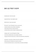 BIO 112 TEST 3 ECPI Exam Questions with Correct Answers