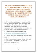NR 283 PATHO EXAM 3 NEWEST 2025  WELL RESEARCHED ACTUAL EXAM  COMPLETE ACCURATE EXAM  QUESTIONS WITH 100&percnt; DETAILED  VERIFIED AND CORRECT ANSWERS  ACTUAL BRAND-NEW EXAM  ALREADY GRADED A&plus;