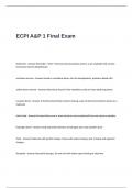 ECPI A&P 1 Final Exam Questions with Answers &vert;LATEST UPDATED&excl;&excl;&excl;