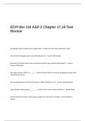 ECPI Bio 116 A&P 2 Chapter 17&comma;19 Test Review Questions with Correct Answers