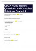 CDCA NERB Review Questions and Complete Solutions Graded A&plus;
