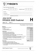 AQA GCSE Physics Question Paper 1H 2025 Predicted - 2025 Predicted ...