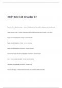 ECPI BIO 116 Chapter 17 Exam Questions and Answers