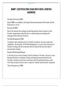 BMRP CERTIFICATION EXAM WITH 100&percnt; VERIFIED  ANSWERS