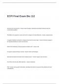 ECPI Final Exam Bio 112 Exam Questions and Correct Answers