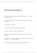 ECPI Final Exam Questions and Correct Answers- BIO 117 &vert;UPDATED&excl;&excl;&excl;