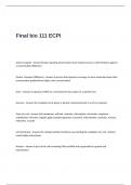 Final bio 111 ECPI Exam Questions with 100&percnt; Correct Answers