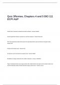 Quiz 3Review Questions and Answers- Chapters 4 and 5 BIO 111 ECPI A&P