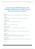 Cupid Admin CAR400 Questions with  Detailed Verified Answers &lpar;100&percnt; Correct  Answers&rpar; &sol;Already Graded A&plus;