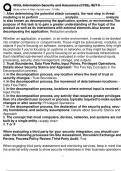WGU&comma; Information Security and Assurance &lpar;C725&rpar;&comma; SET II