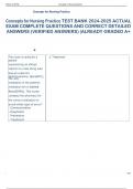 Concepts for Nursing Practice TEST BANK 2024-2025 ACTUAL EXAM COMPLETE QUESTIONS AND CORRECT DETAILED ANSWERS &lpar;VERIFIED ANSWERS&rpar; &vert;ALREADY GRADED A&plus;