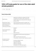 WGU c475 study guide for care of the older adult already graded A