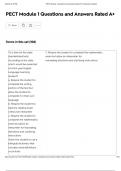 PECT Module 1 Questions and Answers Rated A&plus;