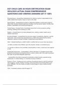 DCF CHILD CARE 40 HOUR CERTIFICATION EXAM 2024 ACTUAL EXAM COMPREHENSIVE QUESTIONS AND VERIFIED ANSWERS GET IT 100&percnt;