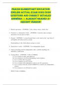 PRAXIS Elementary Education&colon;  ENGLISH ACTUAL EXAM 2025&sol;2026  QUESTIONS AND CORRECT DETAILED  ANSWERS &vert;&vert; ALREADY GRADED A&plus;  <RECENT VERSION> 