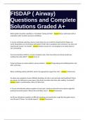 FISDAP &lpar; Airway&rpar; Questions and Complete Solutions Graded A&plus;