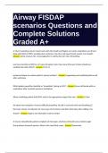 Airway FISDAP scenarios Questions and Complete Solutions Graded A&plus;