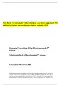 Test Bank For computer networking a top-down approach 7th edition by james kurose &lpar;author&rpar;latest update 2025&period;