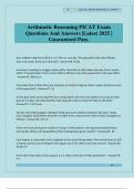 Arithmetic Reasoning PICAT Exam Questions And Answers &vert;Latest 2025 &vert; Guaranteed Pass&period;