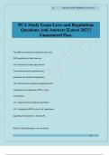 PCA Study Exam Laws and Regulations Questions And Answers &vert;Latest 2025 &vert; Guaranteed Pass&period;