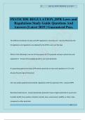 PESTICIDE REGULATION&lowbar;DPR Laws and Regulations Study Guide Questions And Answers &vert;Latest 2025 &vert; Guaranteed Pass&period;