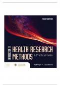 Test bank introduction to health research methods a practical guide 3rd edition by kathryn h. jacobsen / All chapters /2024 Updated / Rated A+