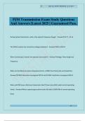PJM Transmission Exam Study Questions And Answers &vert;Latest 2025 &vert; Guaranteed Pass