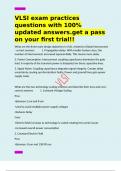VLSI exam practices questions with 100&percnt; updated answers&period;get a pass on your first trial&excl;&excl;