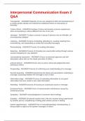 Interpersonal Communication Exam 2 Q&A